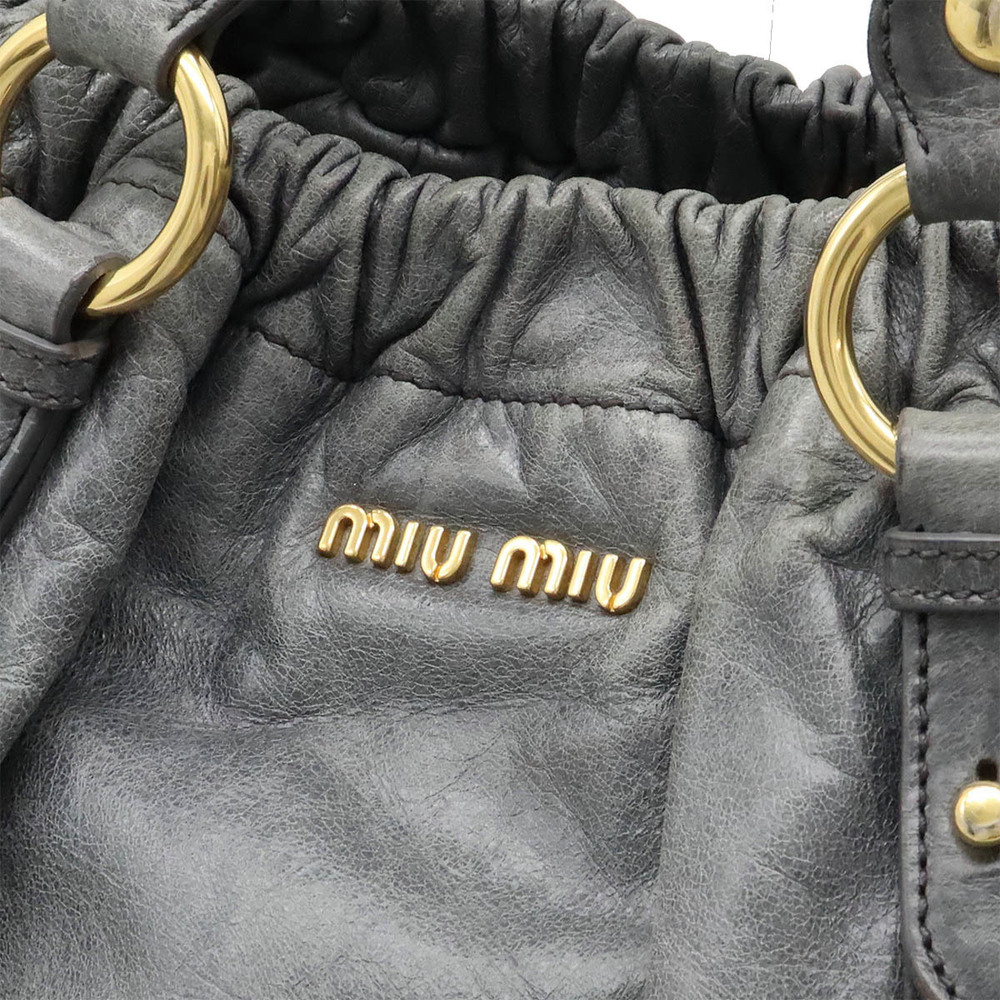 Miu Miu Gathered Bag Processing Gray - image 8
